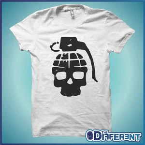 T-Shirt Skull Bomb Black The Happiness Is Having My T-Shirt New - Picture 1 of 1