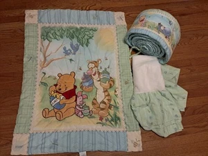 Winnie Puuh Ferkel Vintage Disney Classic Kinderbett Kinderzimmer Bettwäsche Set Set 3-teilig - Bild 1 von 13