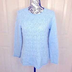 Talbots Wollmischung Hellblau Strickpullover Pullover Medium - Bild 1 von 7