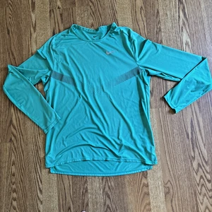 Long sleeve Nike Running Division Dri Fit Medium Green Rise 365 - Picture 1 of 8