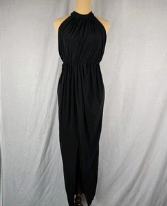 Boohoo Petite Size 12 Halter Sheer Dress Split Front BNWT 16" Bust - Picture 1 of 13