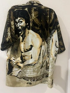Vintage Y2K Bruce Lee Shirt The Dragon Movie MMA Martial Arts Fighting AOP Large - Picture 1 of 6