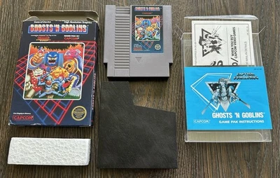 Ghosts ‘N Goblins Complete in Box CIB 1ST PRINT HANGTAB (Nintendo, NES 1986)🔥 - Image 1 of 4