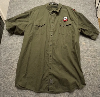 Sean John Mens Shirt Size 3XLT Military Style Front Pockets Button Up See Pics - Image 1 of 4