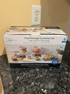 Mainstays Food Storage Container Set of 9. New! - Picture 1 of 8