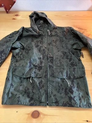 US Navy Type III Parka Working Coat Digital Camo Medium Short Custom Dyed Dark - Image 1 of 4