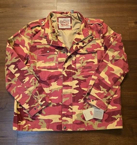 NWT Levi s Mens Red Camo Field Jacket XXL - Picture 1 of 7