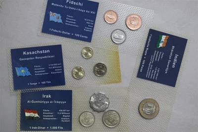 🧭 🇮🇶 IRAK + INDIA + KAZAKHSTAN + FIJI MINT SETS B88 #3 CG40 - Image 1 of 4