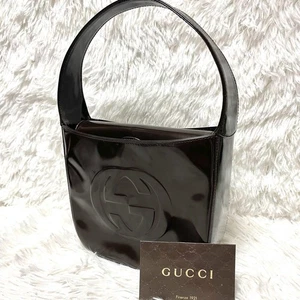 GUCCI 007 0249 200110 Mini Handtasche Lackleder Braun Interlocking G Italy - Bild 1 von 24