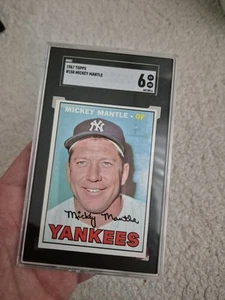 SGC 6 Ex NM TCG Mickey Mantle 1967 Topps #150 - no psa - TOP ZUSTAND Yankees - Bild 1 von 2