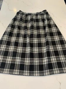 Vintage 60’s Kayo of California Plaid Midi Skirt Woman’s Size 22W Wool Blend - Picture 1 of 11