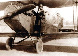 Bessie Coleman ENCOURAGEMENT Card, Female Pilot Plane Jenny by Avanti America +✉ - Picture 1 of 6