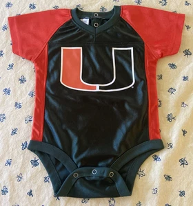 Body tuta Pro Edge Infant University of Miami Hurricanes 00 taglia 6-9 mesi usato - Foto 1 di 5