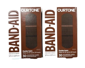 Band-Aid OUR TONE BR65 Bandages Flexible Fabric Assorted 30ct ( 2 boxes ) - Picture 1 of 3