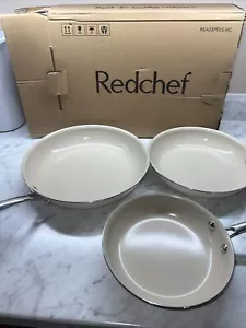 Redchef Nonstick Frying Pans Set, Ceramic Skillet Pans Set, 8"+9.5"+11" White - Picture 1 of 4