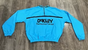Pullover Oakley protezione termonucleare vintage anni 80 giacca a vento blu acqua - Foto 1 di 8