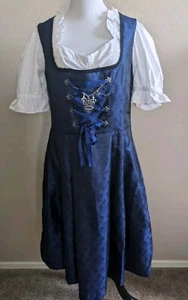 Edelnice Trachtenmode Women's Designer Midi Dirndl Dress and Apron Size 34 - Picture 1 of 11