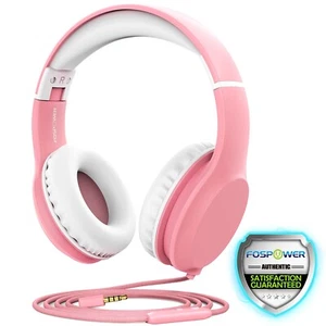 Kids Wired Earphones Stereo Over Ear With Built-In Microphone Foldable Headphone - Picture 1 of 7