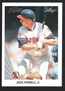 JACK HOWELL 2012 LEAF MEMORIES #327 SILVER 1990 BUY BACK ANGELS 20/20 SP