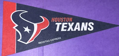 Houston Texans Mini Pennant NFL Super Bowl CJ Stroud JJ Watt Texas - Image 1 of 2
