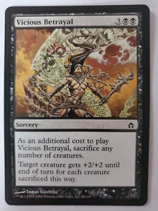 MTG Magic The Gathering Card Vicious Betrayal Sorcery Black Fifth Dawn 2004 - Picture 1 of 2