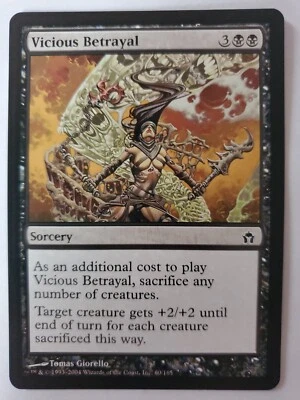 MTG Magic The Gathering Card Vicious Betrayal Sorcery Black Fifth Dawn 2004 - Image 1 of 2