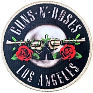 GUNS N' ROSES Iron-On Standard Patch: LOS ANGELES SILVER : Official Merch gift - Imagen 1 de 1