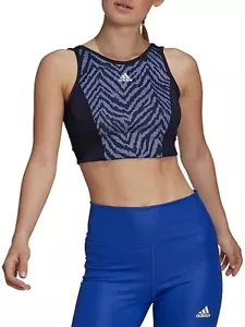 Sujetador deportivo Adidas púrpura cebra talla XS aeroready - Imagen 1 de 6