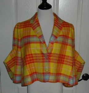 NWOT Women's Delpozo All Too Human Jacket Size 36 Color Yellow Print - Picture 1 of 13