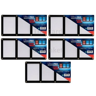 5x Ultra PRO 3 Card Triple Black Screwdown Holder Display Border Frame Screw - Image 1 of 4