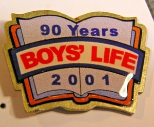 Boy Scouts of America 90 Years BOYS' LIFE 2001 PIN - Imagen 1 de 1
