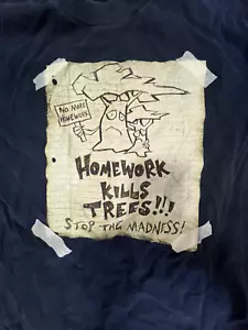HOMEWORK KILLS TREES YOUTH T SHIRT NO TAG PROBABLY MEDIUM - Picture 1 of 5
