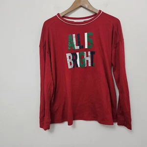 SECRET TREASURES leichter weicher Damenpullover rot Rundhalsausschnitt Weihnachten Gr. L - Bild 1 von 6