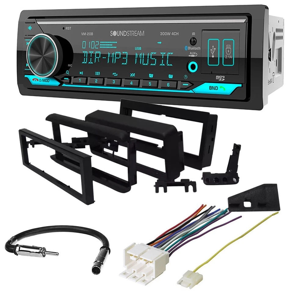 SOUNDSTREAM VM-20B For 1982-up Chevy S-10 Pickup Bluetooth Car Stereo AM/FM Radio & Install kit