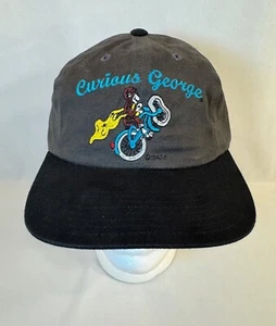 RARE VINTAGE AMERICAN NEEDLE CURIOUS GEORGE BIKE SNAPBACK / STRAP HAT 1996 - Bild 1 von 6