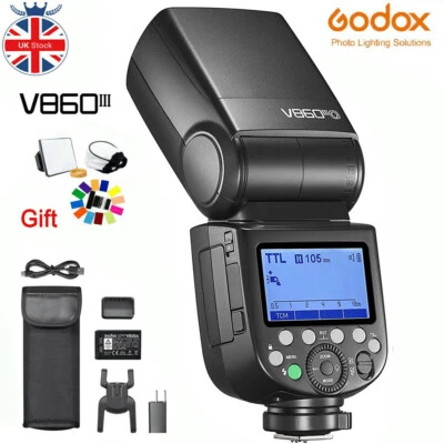 Flash Speedlite batería de iones de litio Godox V860III-O 2,4 G HSS TTL para cámara Olympus Reino Unido