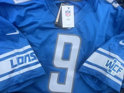 Camiseta deportiva de leyenda de la NFL #9 $160 talla 3XL Matthew Stafford Detroit Lions Nike para hombre Foto 1 de 4