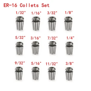 12Pcs ER16 1/32"-3/8" Spring Collet Set For CNC Milling Lathe Tool - Picture 1 of 10