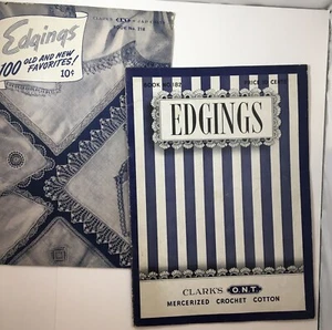 Vintage (2) Pattern Book EDGINGS Clark’s J P Coates B44 - Picture 1 of 1