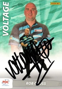 DARTS: ROB CROSS 'VOLTAGE' SIGNED PDC PANINI TRADING CARD+COA **PROOF** - Bild 1 von 2