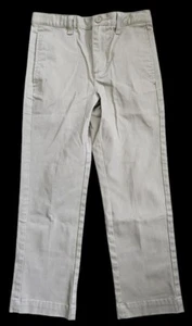 ~ CAT & JACK Khaki Chinos Pants Boys Size 7 Uniform Adjustable Waist - Picture 1 of 4