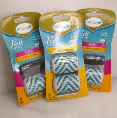 AMOPE PEDI PERFECT EXTRA COARSE REFILL EXFOLIATING BRISH REFILL NWOB LOT OF 3 - Image 1 of 4