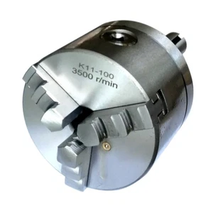 Z LIVE CENTER 4" 3 Jaw Precision Lathe Chuck with R8 Shank (Non-Rotating) - Picture 1 of 3