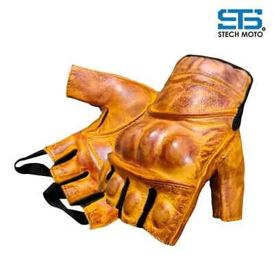 Moto guanti in pelle Stechmoto ST 005  Café Race Vintage custom - Immagine 1 di 2
