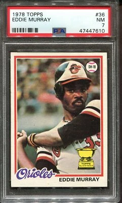 1978 Topps #36 Eddie Murray PSA 7 Salón de la Fama Baltimore Orioles Foto 1 de 2