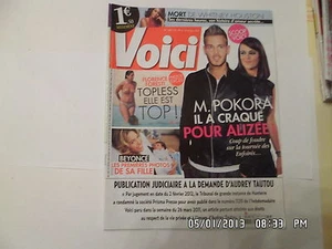 VOICI N°1267 18 FEVRIER 2012 M.POKORA ALIZEE WHITNEY HOUSTON BEYONCE D50 - Imagen 1 de 1