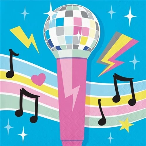 Servilletas de papel Music Beats para bebidas 16 por paquete vajilla decoraciones fiestas Foto 1 de 1