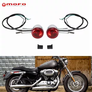 Chrome Bullet Turn Signal Light Rear For Harley Sportster XL883 XL1200 1992-2022 - Bild 1 von 11