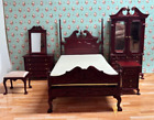 Dollhouse Miniature 6-Piece Bedroom Set by Hansson - High End