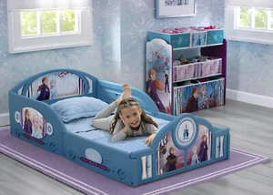 Bed Frame Toddler Kids Girl Bedroom Furniture Disney Frozen Children Safety Rail - Picture 1 of 9